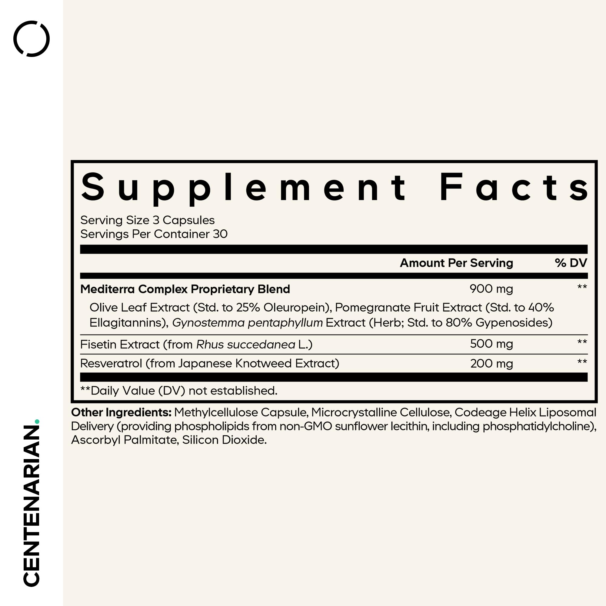 Codeage Centenarian Longevity, Fisetin 500mg, Resveratrol, 90 Capsules — Amazon image 2
