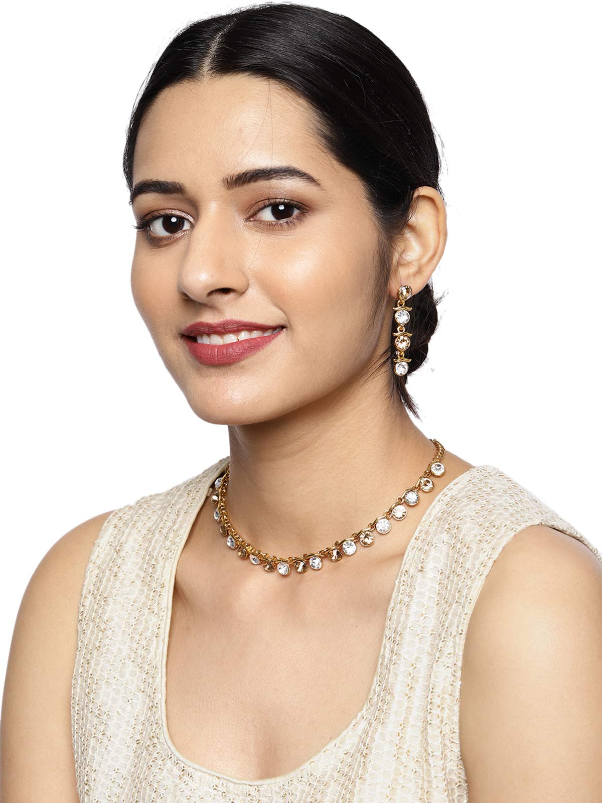 Women's Tone Contemporary Look Stylish Necklace Set