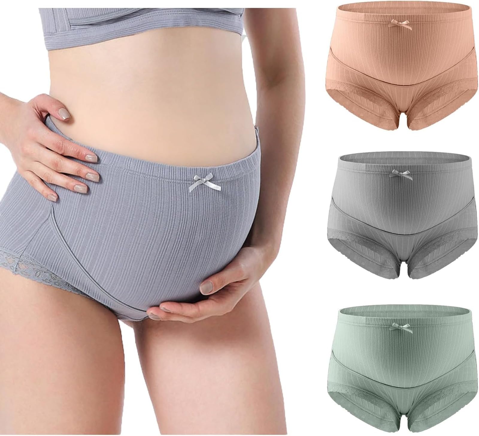 Ropa interior de algodón sin costuras LXURY para braguitas de embarazo cómodas 8