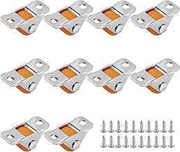10 Pcs Small Rubber Furniture Caster Wheels Transport Casters with Metal Plate for Furniture Equipment Tool Boxes