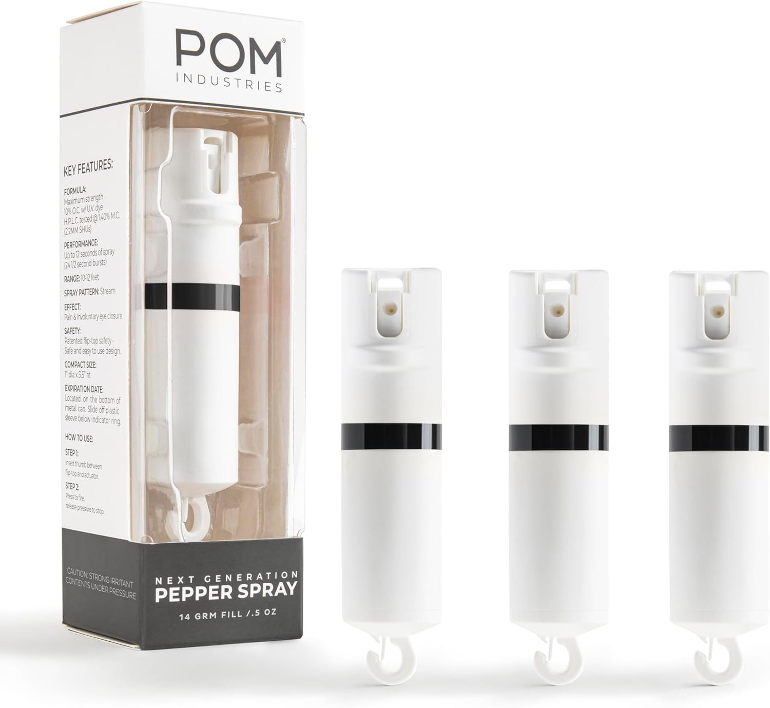 POM Pepper Spray Flip Top - Maximum Strength OC Self Defense