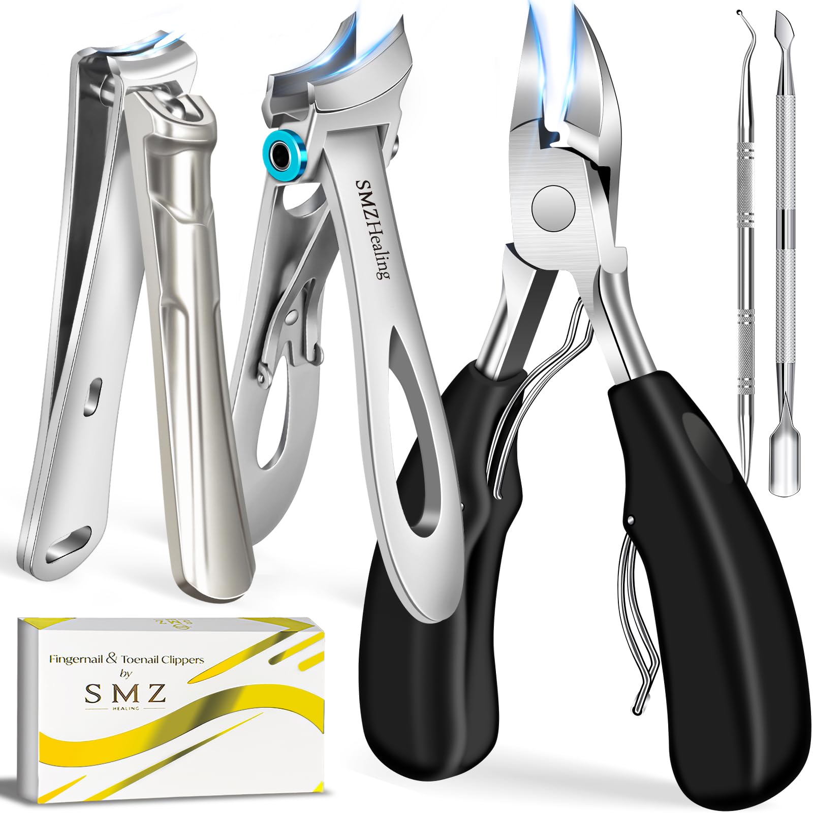 2026 Toenail Clippers for Thick Toenails, Long Handled Toe Nail Clippers for Thick Nails for Seniors with Wide Opening, Professional Stainless Steel