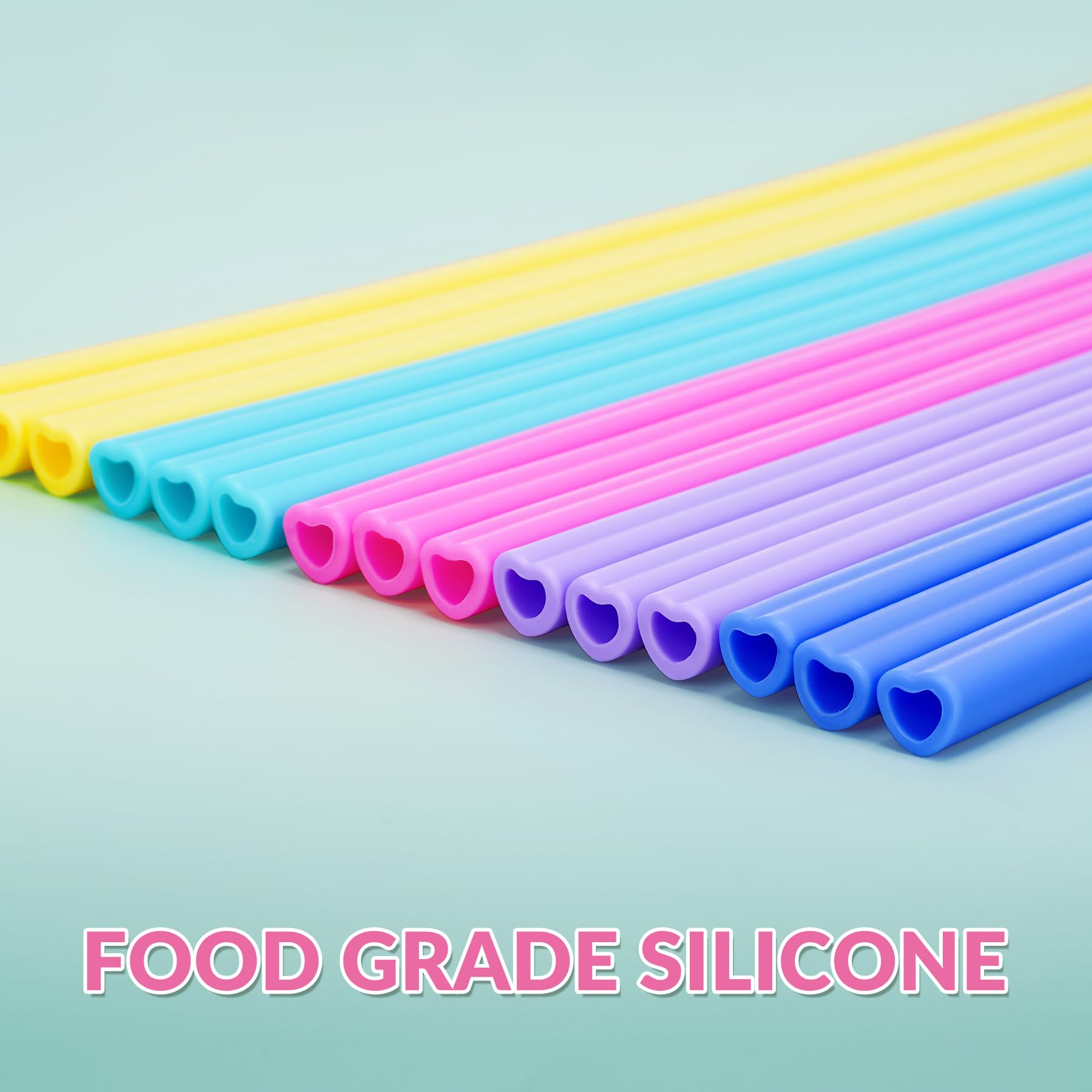 8 stuks herbruikbare rietjes van siliconen, lange smoothie 8 stuks herbruikbare rietjes van siliconen, lange smoothie