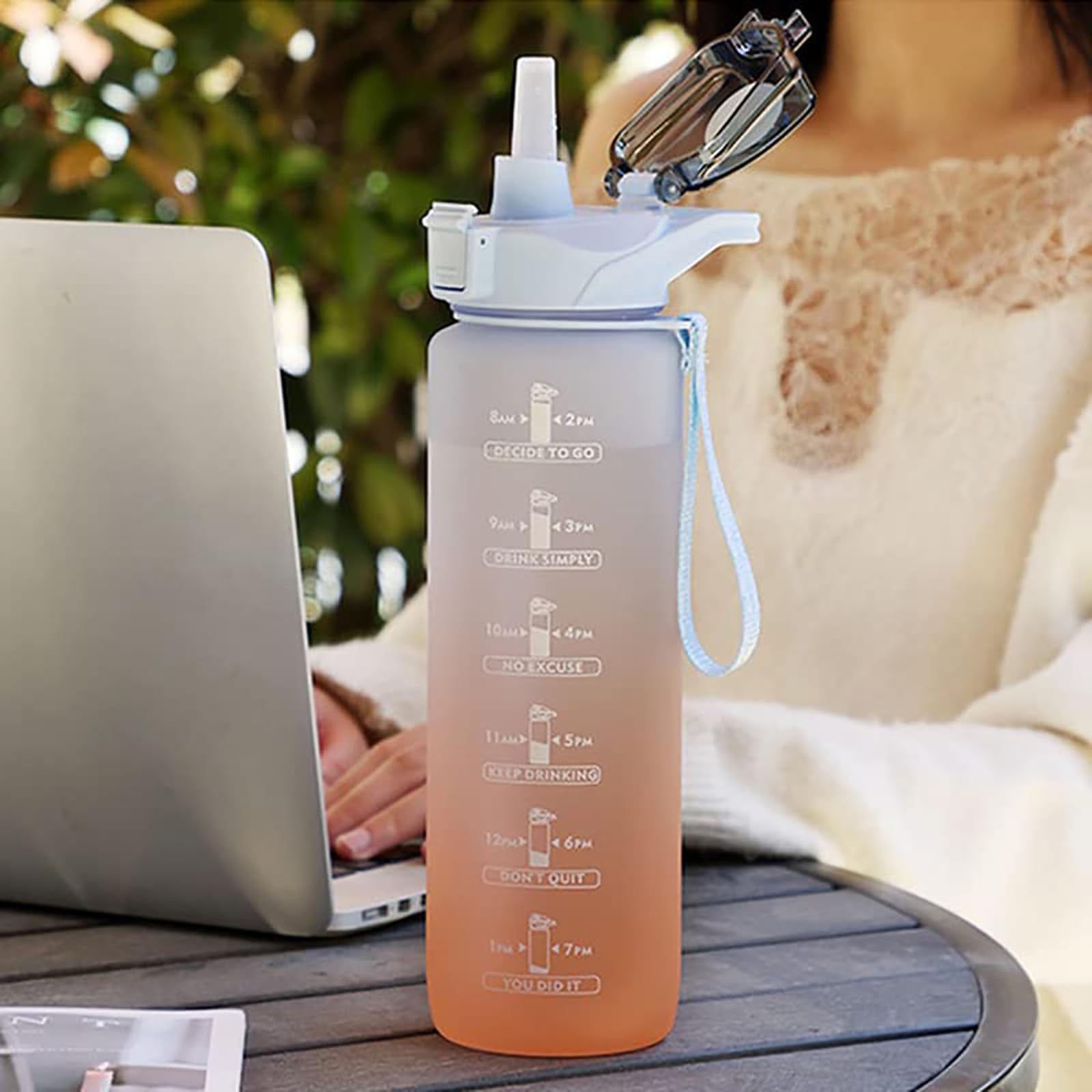 Amazon｜水筒 1リットル おしゃれ 大容量 1L 漏れない プラスチック 