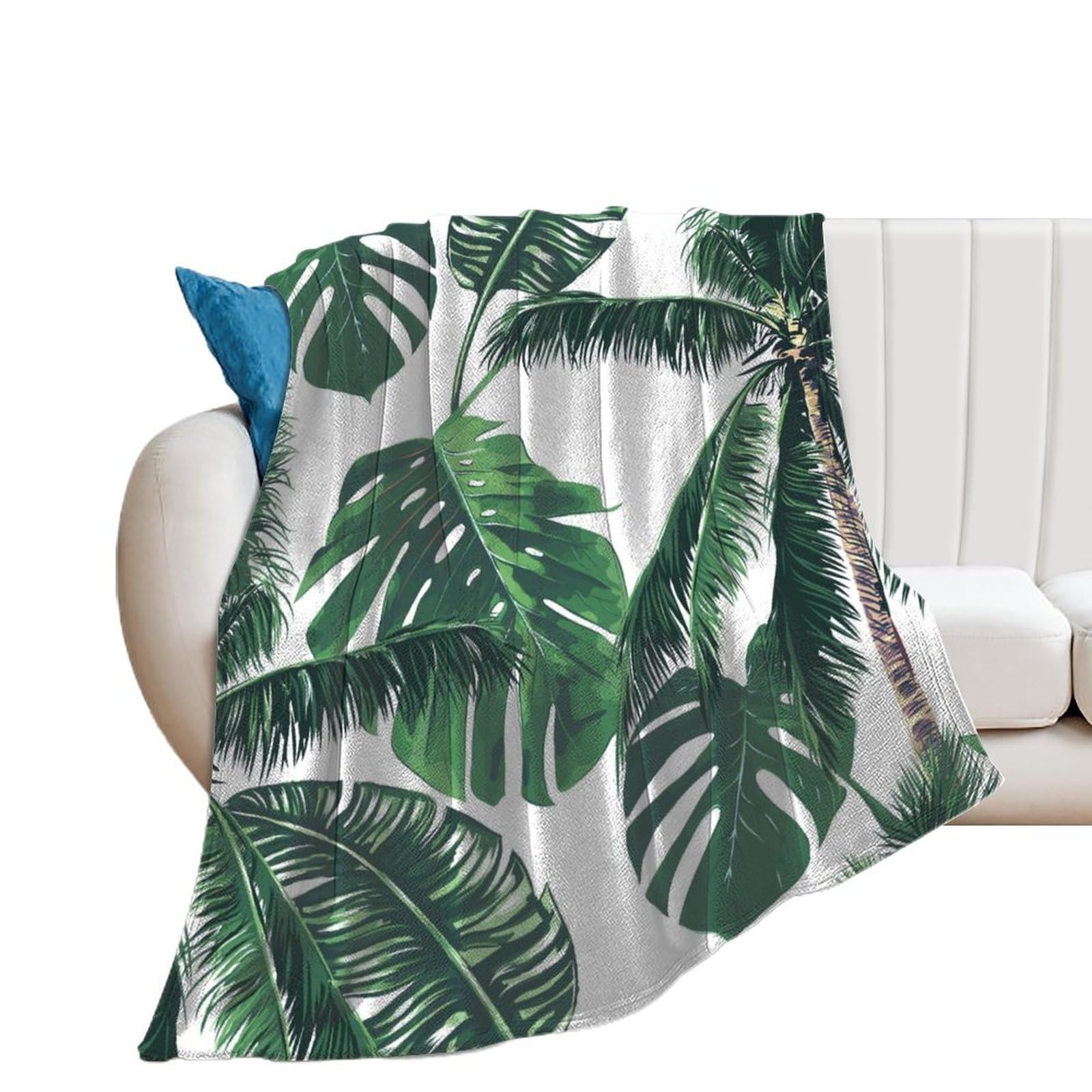 Couverture polaire douce forêt tropicale en flanelle haut de gamme