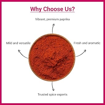 Jalpur Paprika Powder 100g – Premium Ground Spice | Rich Red Colour & Mild Sweet Heat | Ideal for Rubs, Stews, Paella & More | Authentic Jalpur Brand