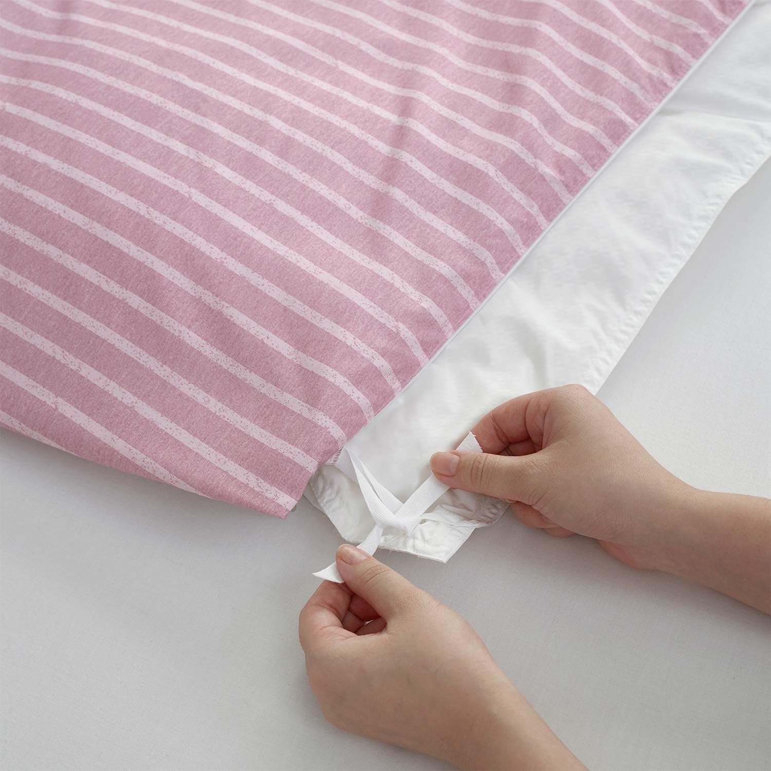 Frее Shірріng Ovеr $50 ALLERMAN Korean Premium Allergen Protection Microfiber Reversible Ultra Soft Duvet Cover Set(Olden Pink, Twin Size, 2 Pieces - 1 Duvet Cover + 1 Pillow Cases)