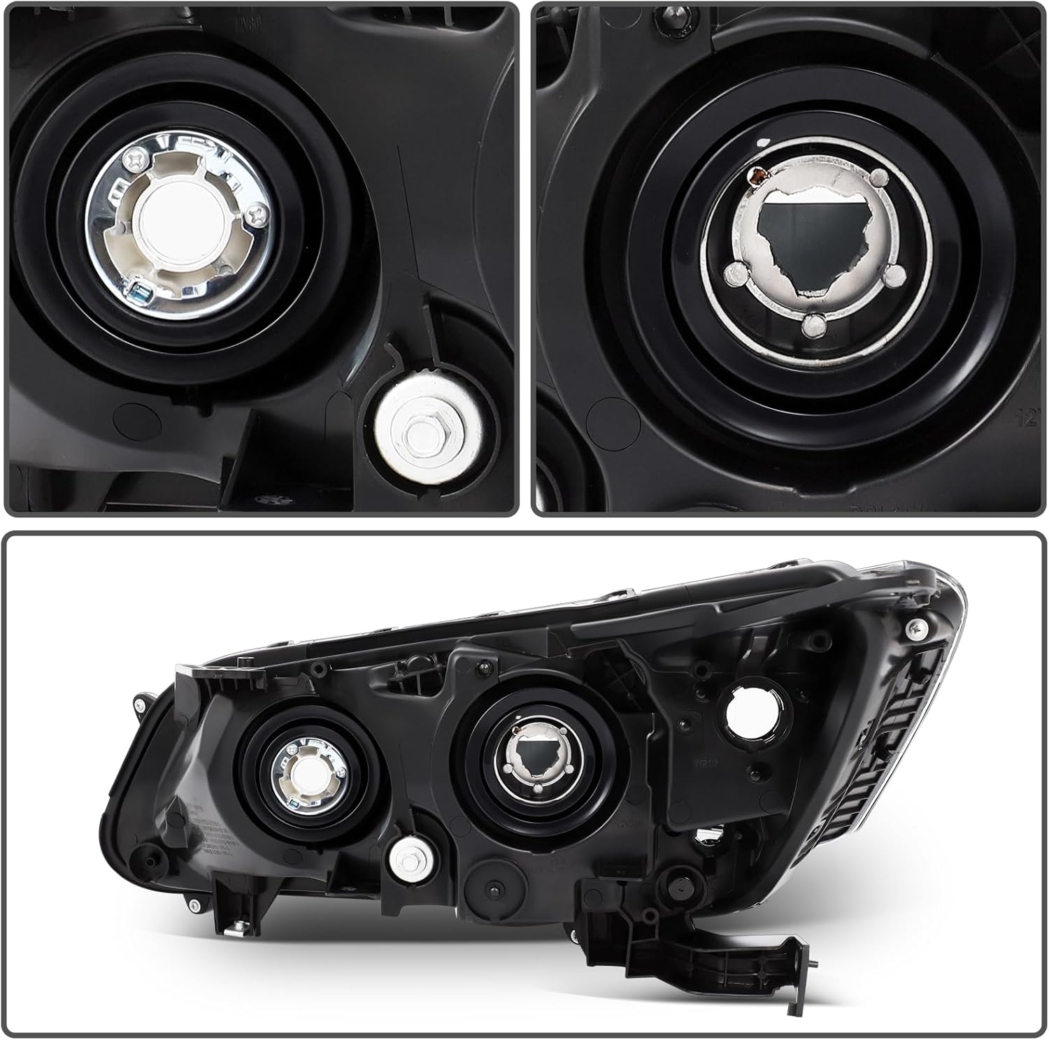 Headlight assembly Fit For Honda For Accord 2013-2015 Black Housing Amber Reflector Clear Lens Driver and Passenger Side 33150-T2A-A11 33100-T2A-A11 33100-T2A-A21 33150-T2A-A21