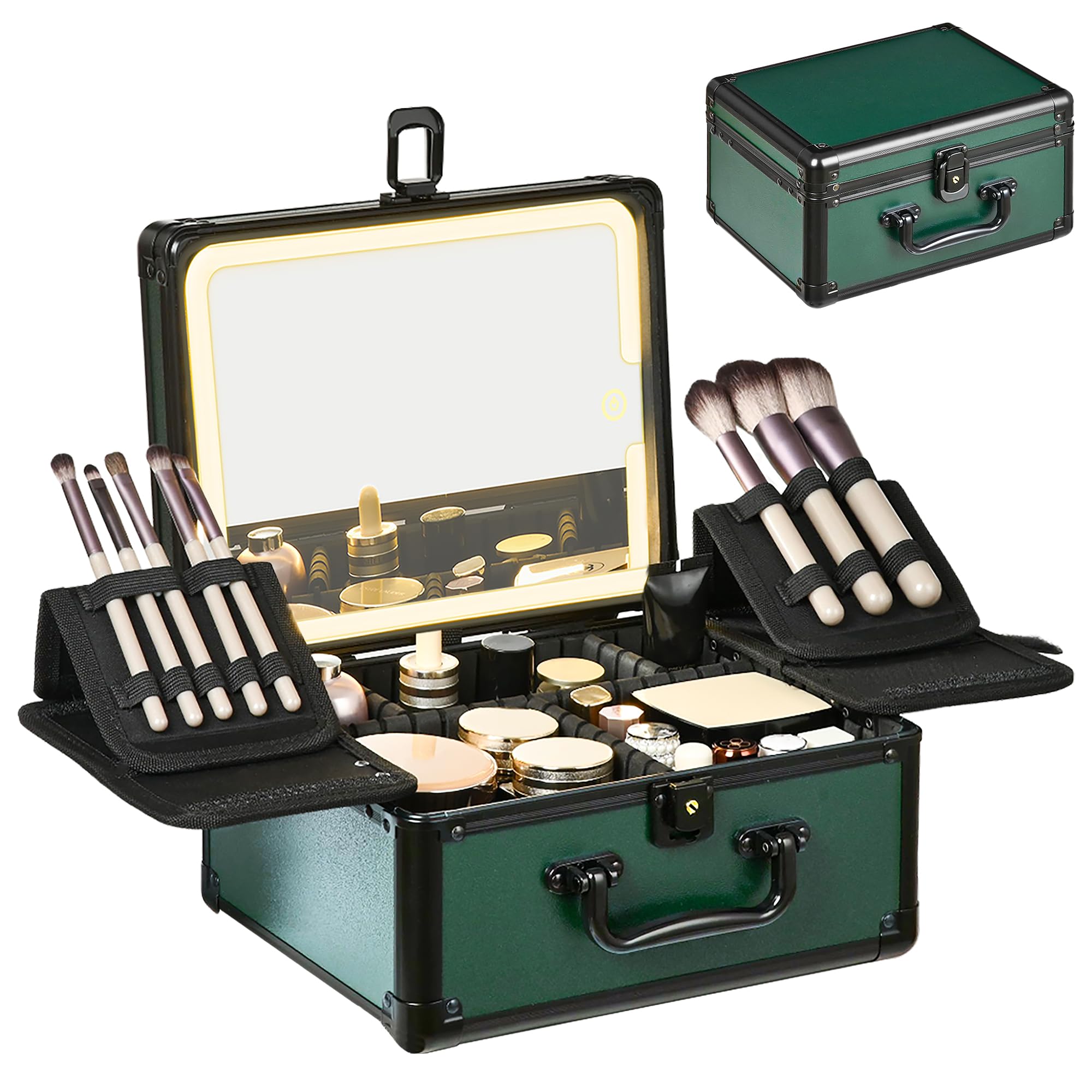 GALHUBIS Makeup Case with Lighted Mirror