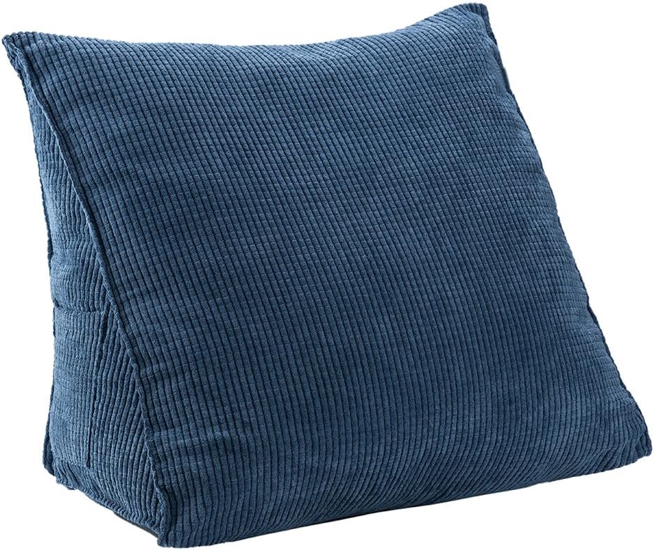 HALOVIE Soft Reading Pillow Triangle Back Cushion Pillow Sofa Bed Office Chair Rest Pillow Back Support Pillow 18.5''x17.7''x9''