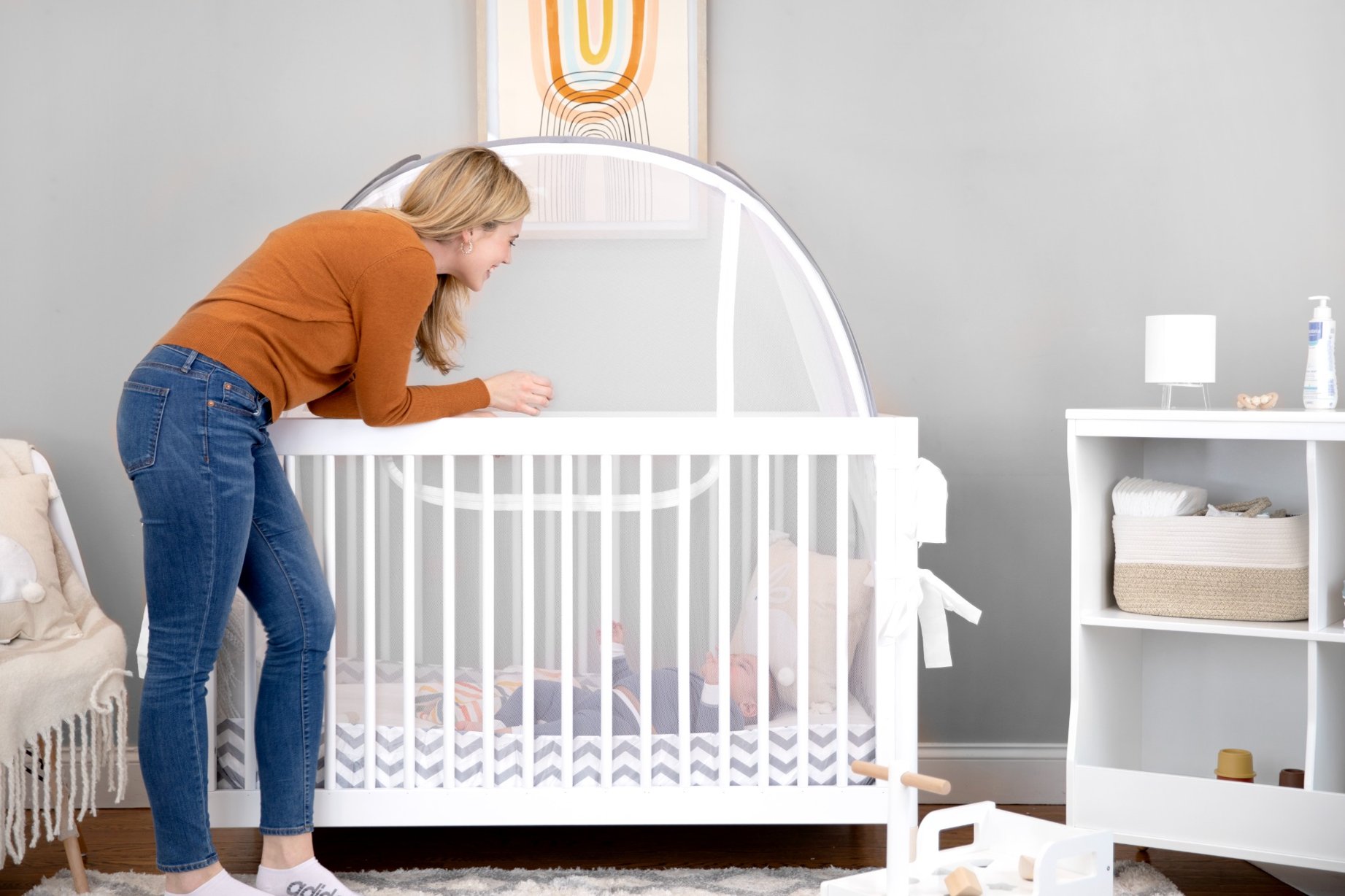 Amazon.com : Breathable Mesh Crib Tent to Keep Baby from