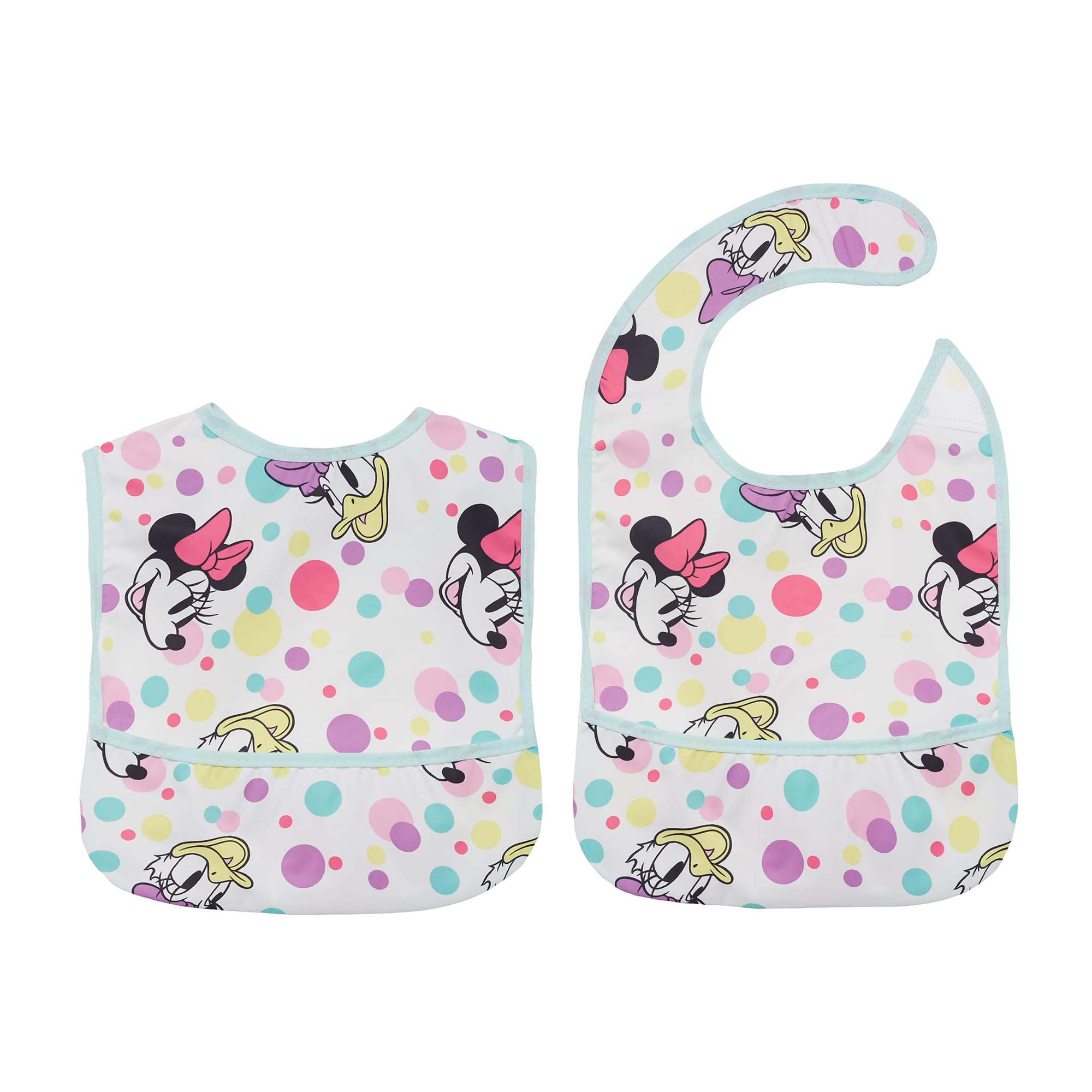 Ellepi Bavaglini Disney Plastificati con Tasca Minnie & Topolino 2 Pezzi