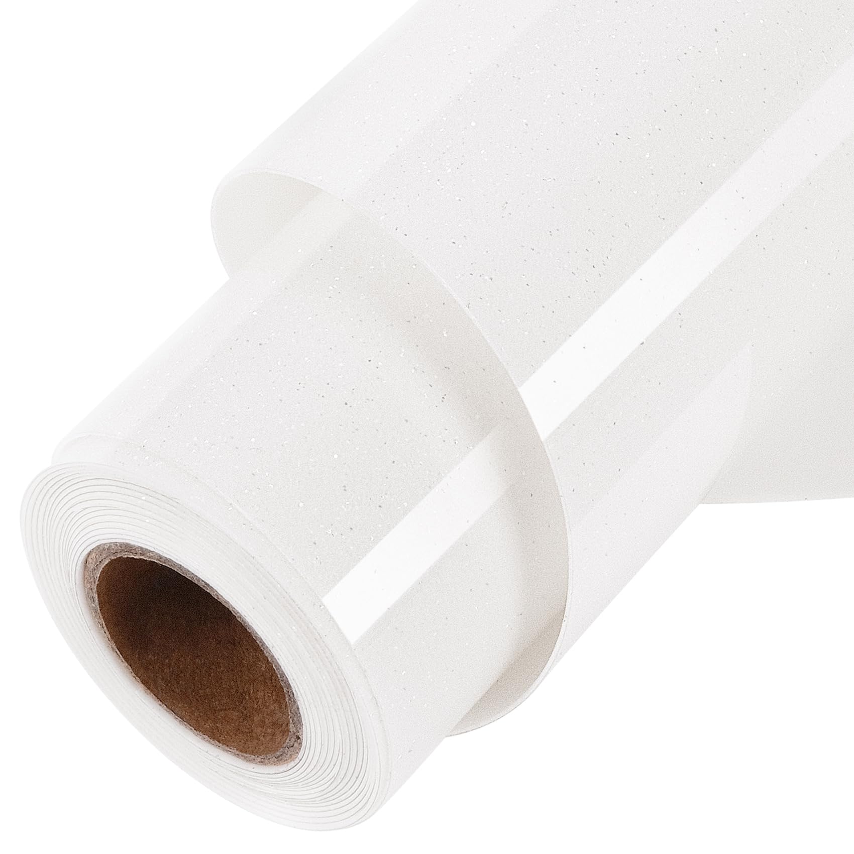 Photo 1 of ?TORC White Silver Glitter HTV White Heat Transfer Vinyl HTV Rolls, 12" x 12 ft Iron on Vinyl for T Shirts White HTV Vinyl for All Cutter Machines Easy to Cut & Weed for Heat Vinyl Design 1 Roll