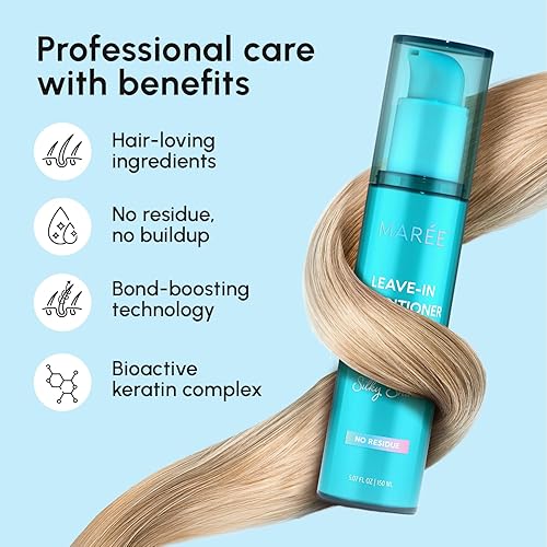 Miniatura 9 de MAREE Acondicionador sin enjuague para cabello seco dañado - Acondicionador sin enjuague para cabello rizado - Cuidado para mujeres y hombres con