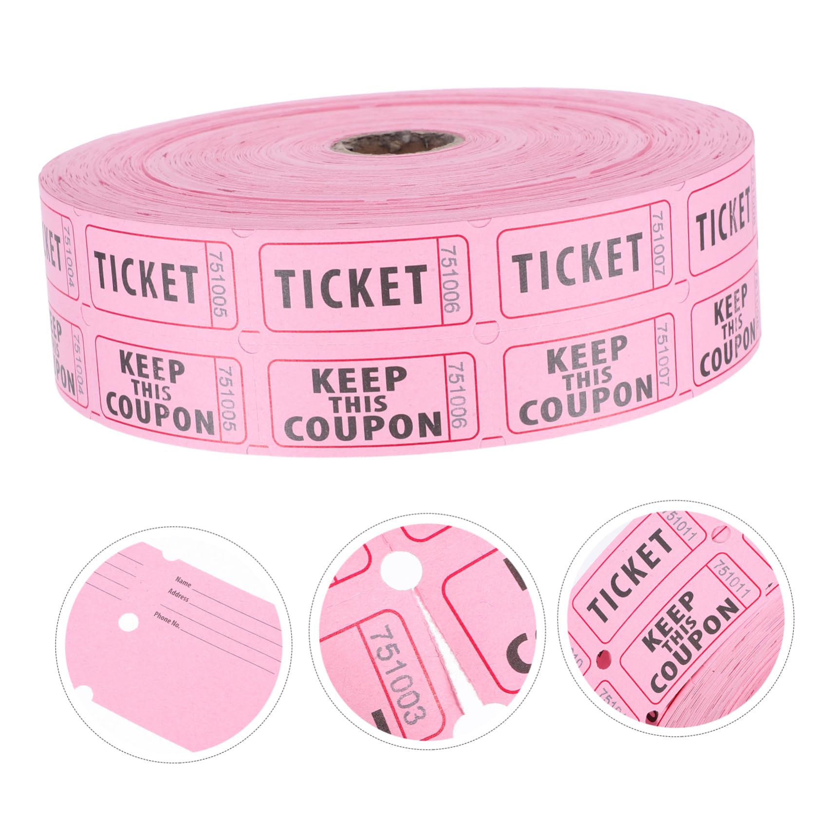 GALPADA Boletos de Rifa para Carnaval Fiestas y Eventos Papel para Sorteo Boletos de Reclamo para Celebraciones Regalos y Festivales Unidades Rollo