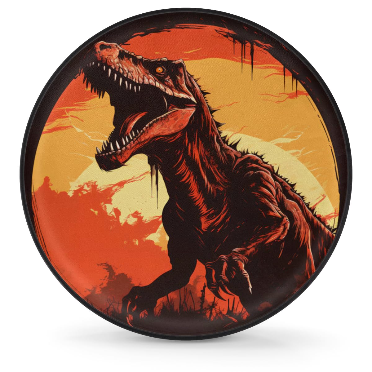 Spare Tire Cover for RV Trailer, Dinosaur Ferocious Animal Tire Covers Universal Fit for Travel Trailer Camper Jeep RV SUV Truck Waterproof Wheel Cover (16 inch for Diameter 29” - 31”)