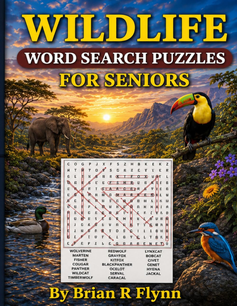 WILDLIFE WORD SEARCH PUZZLES FOR SENIORS: LARGE PRINT BRAIN GAMES FOR SENIORS