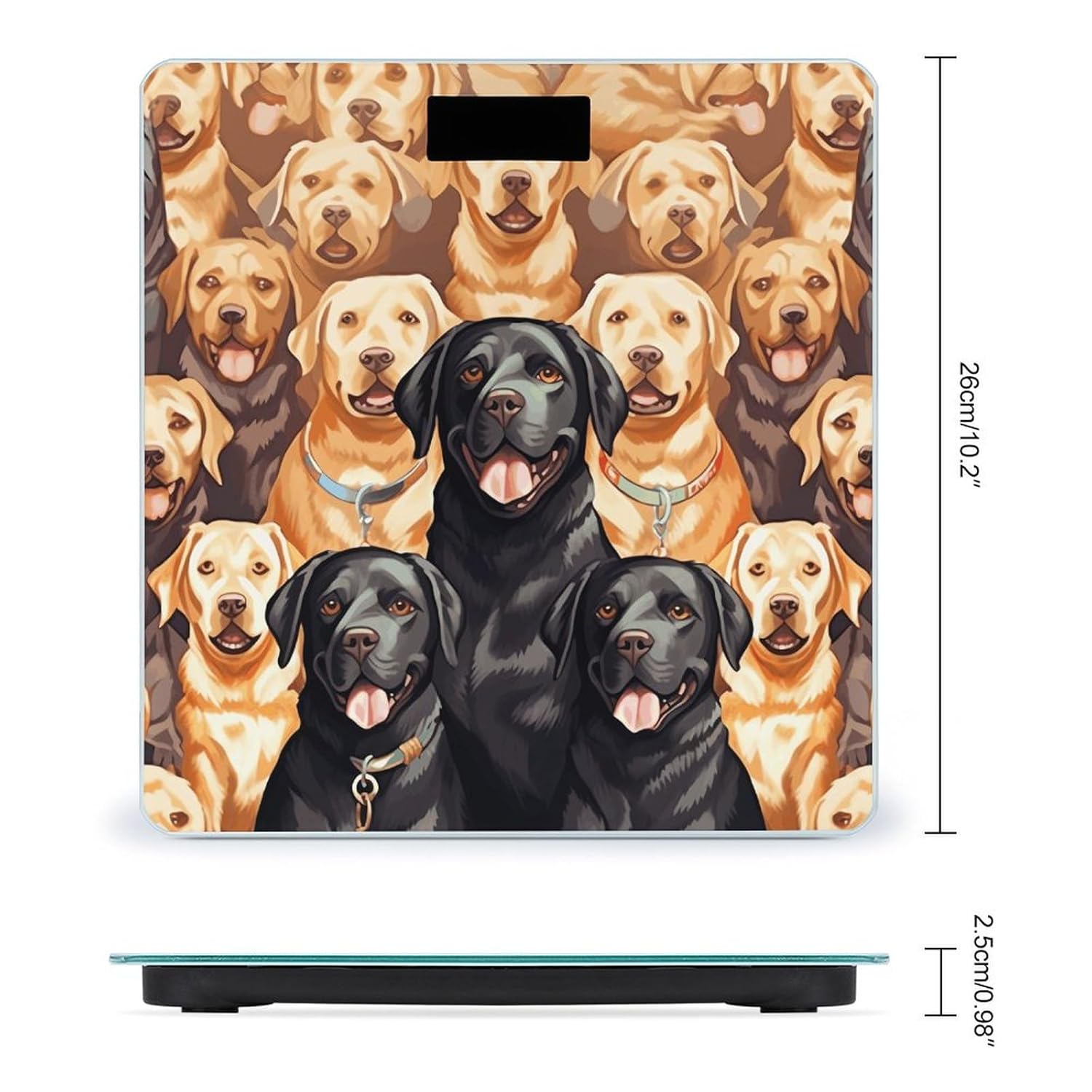 Weight Scale, Labrador Retriever Dogs Print Digital Scale Bathroom Scale LCD Display Scale Portable Scale Fitness Scale Household Scale, style