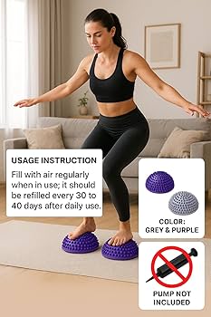 Buy ABTRIX WITH AB Hedgehog Balance Pods, Pimples Pilates Ball, Half Spiky Fitness Domes For