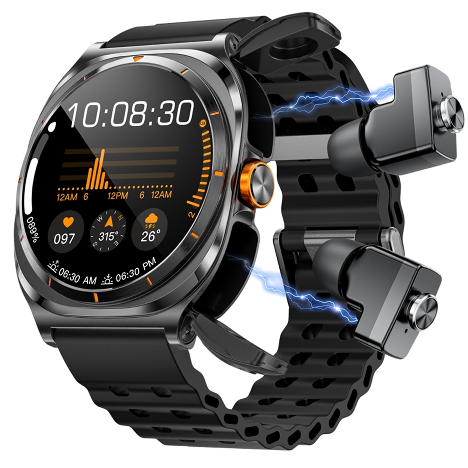 Amazon.com: Tuanzi GT98 Smart Watch with Bluetooth 5.3 Earbuds