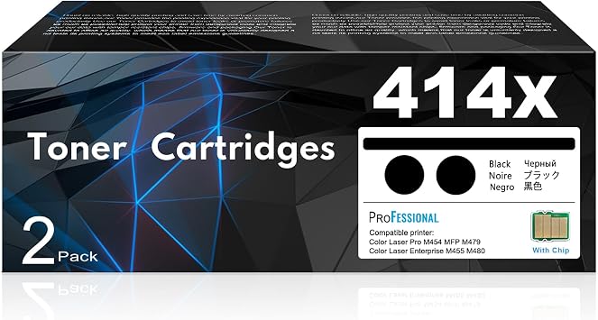414X High Yield Black Toner Cartridge 2 Pack Replacement for HP 414X Toner