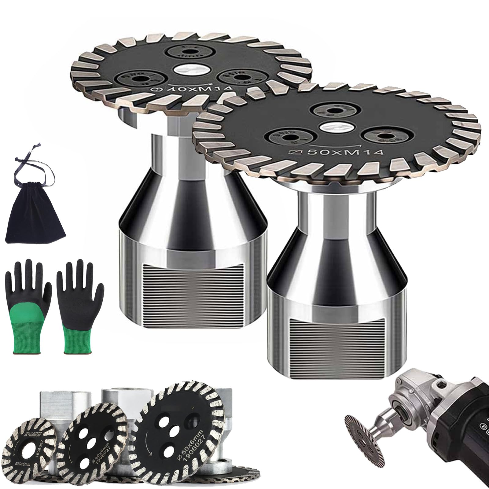 Diamond Carving Wheel, Precision High-Density Diamond Carving Wheel 30-50mm for Angle Grinder M14 Dry/Wet(30+50)