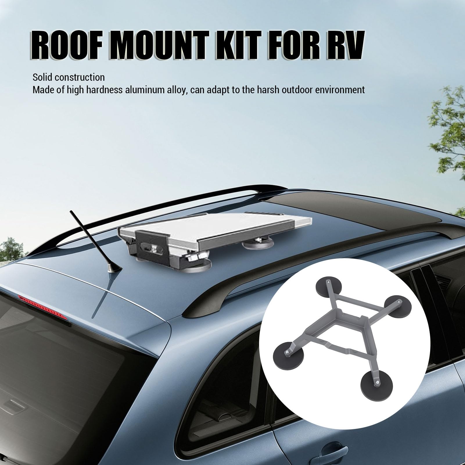Soporte Magnético Para Techo De Coche - Montaje Imantado Para Equipos, Aleación De Aluminio, Carga 66 Lbs