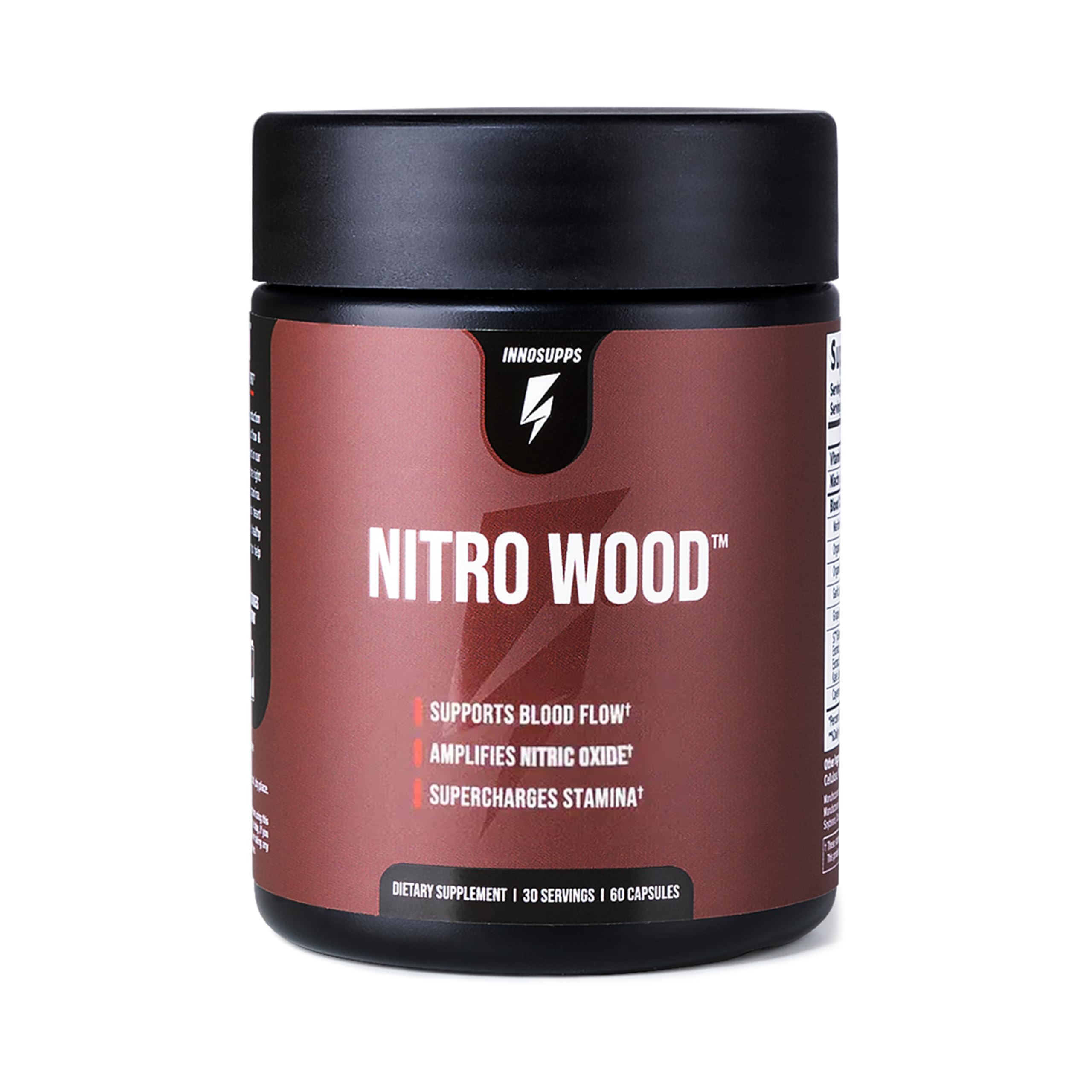 InnoSupps Nitro Wood - Supports Healthy Blood Flow | Nitric Oxide Supplement | Natural Immune Support | (60 Vegetarian Capsules)