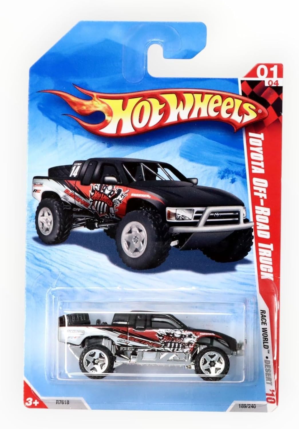 Hot Wheels Toyota Off Road Truck, Race World Desert '10 1/4 [Black] 189/240