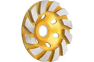 SUNJOYCO 4" Heavy Duty 12-Segment Diamond Blade for Concrete Grinding