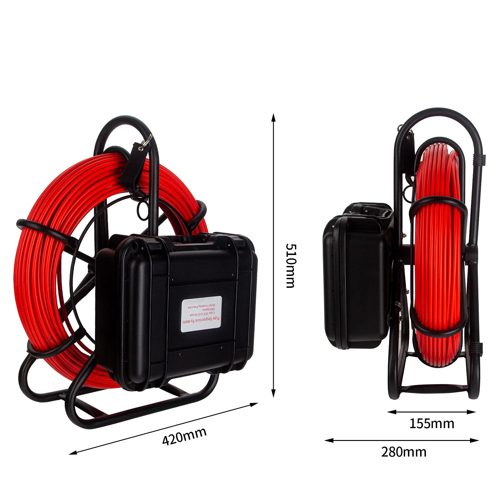 Rotes Kabel, 7 mm, eingebaute 23 mm selbstnivellierende Kamera, 512 Hz Sender für Rohrlokalisierung Endoskop, Kanalkammer Inspektion