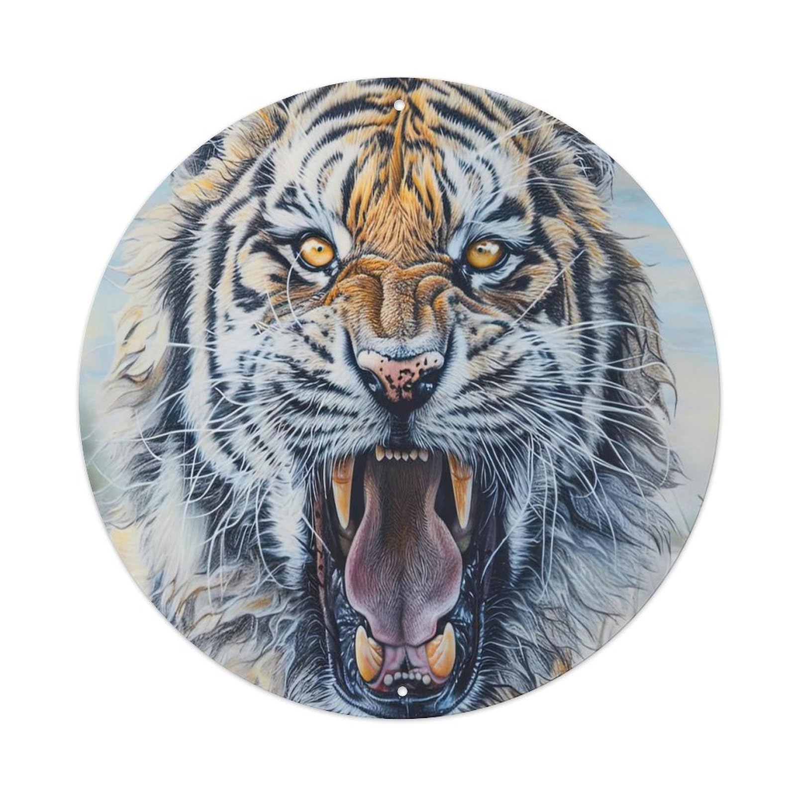 Animal The Roaring Tiger Metal Tin Sign