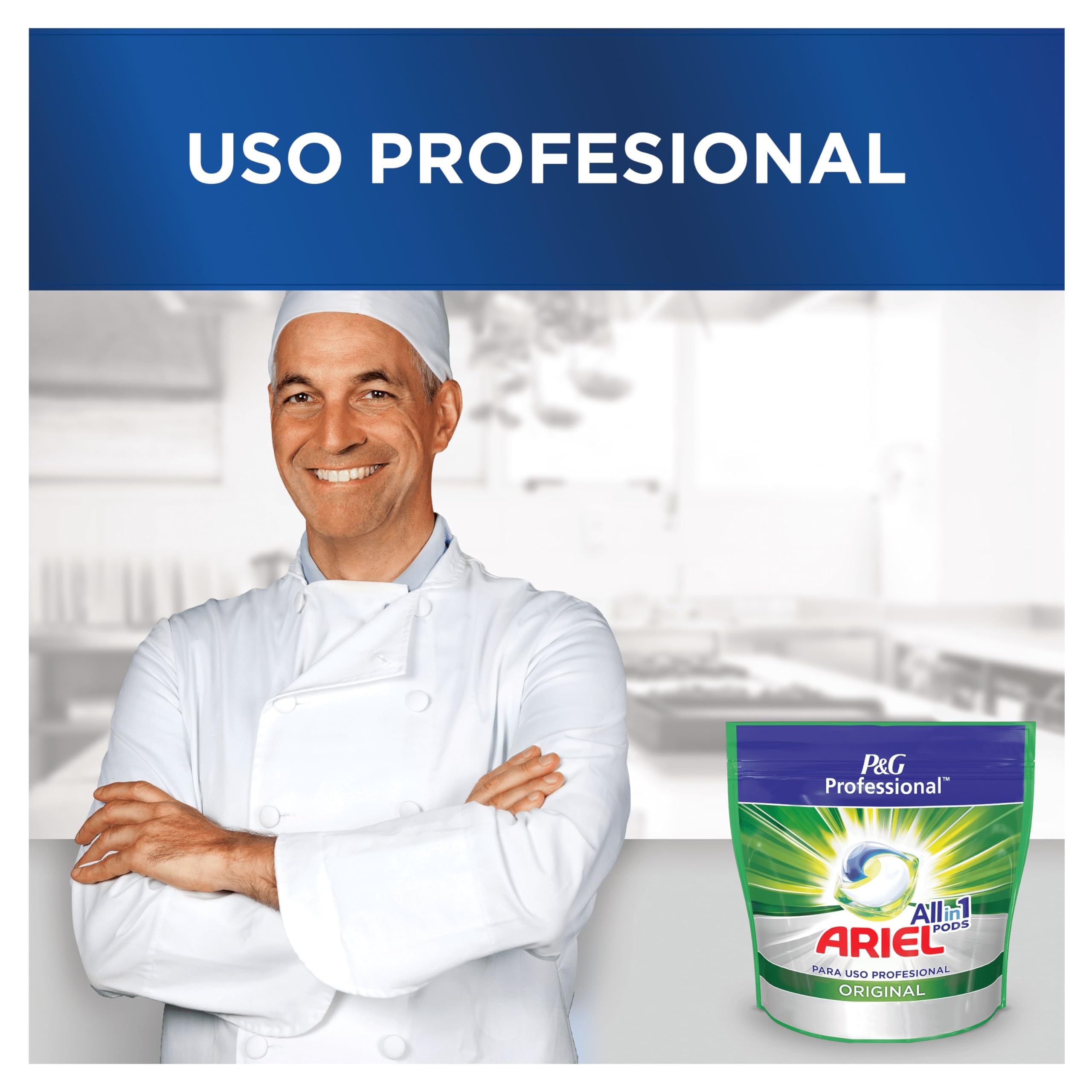 Ariel Professional, Todo en Uno Detergente Lavadora Cápsulas, 90 Lavados, (2 x 45 Cápsulas), Regular, Eliminación De Manchas Y Limpieza Increíbles