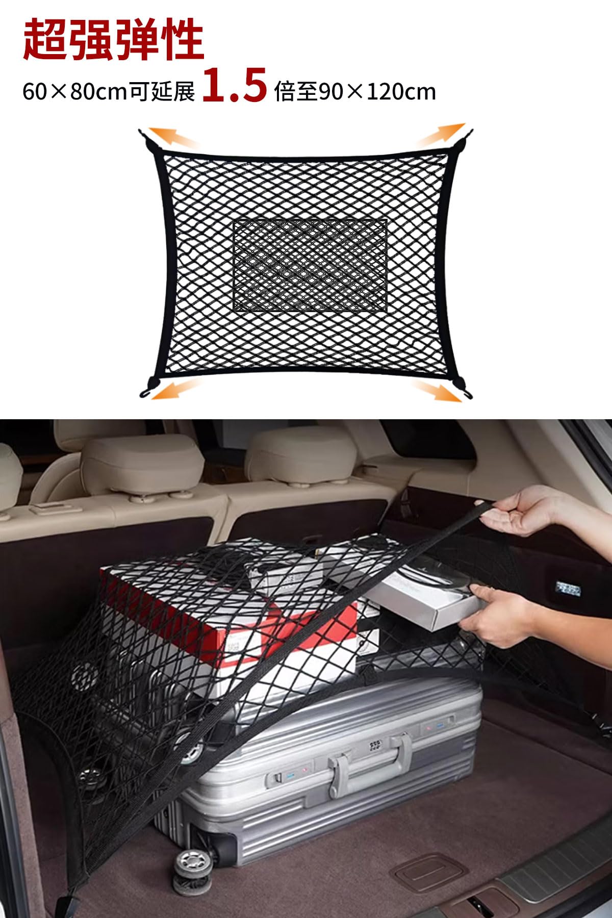 Amazon.co.jp: DCGLA ラゲッジネット 車用2層式ラゲージネット