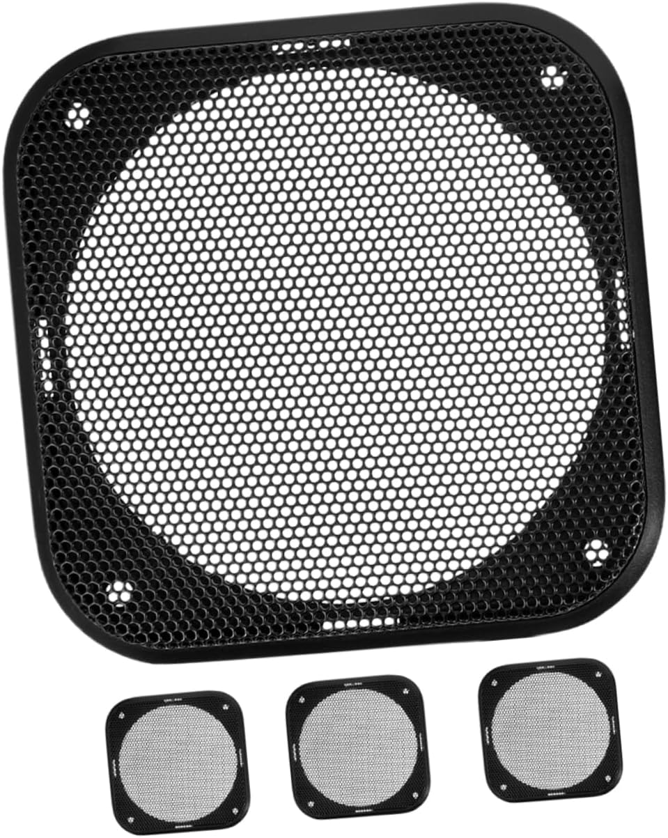 4pcs Speaker Grill Cover Mesh for Car Audio Decorative Square Subwoofer Guard Replacement for Car Home Speakers