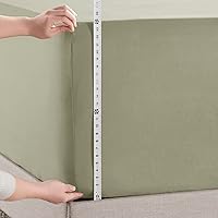 Vista 249 de Empyrean Charcoal Grey Extra Deep Pocket Fitted Sheet Full Size, Hotel Luxury Deep Pocket Full Size Fitted Sheet Only Easily Fits 18 to 24 Inch