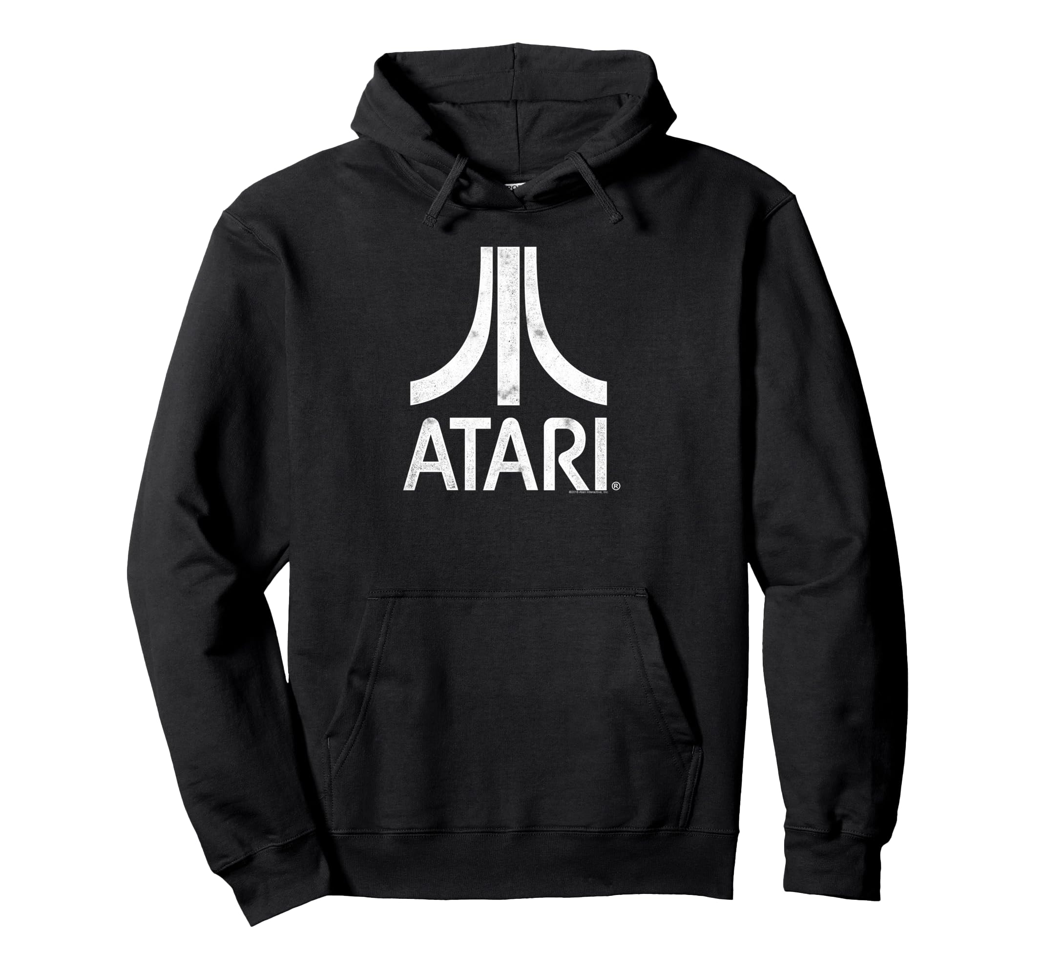 Atari White Slight Distressed Logo Pullover Hoodie Pullover Hoodie