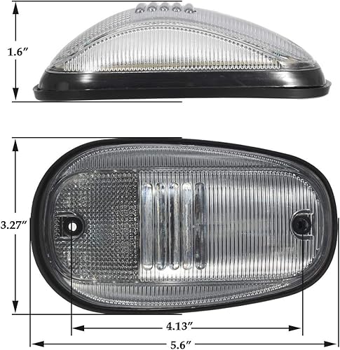 Miniatura 7 de Partsam 5 luces de techo de cabina transparente/ámbar 45LED compatibles con Dodge Ram 1500 2500 3500 4500 5500 Pickup 2003 2004 2005 2006 2007 2008