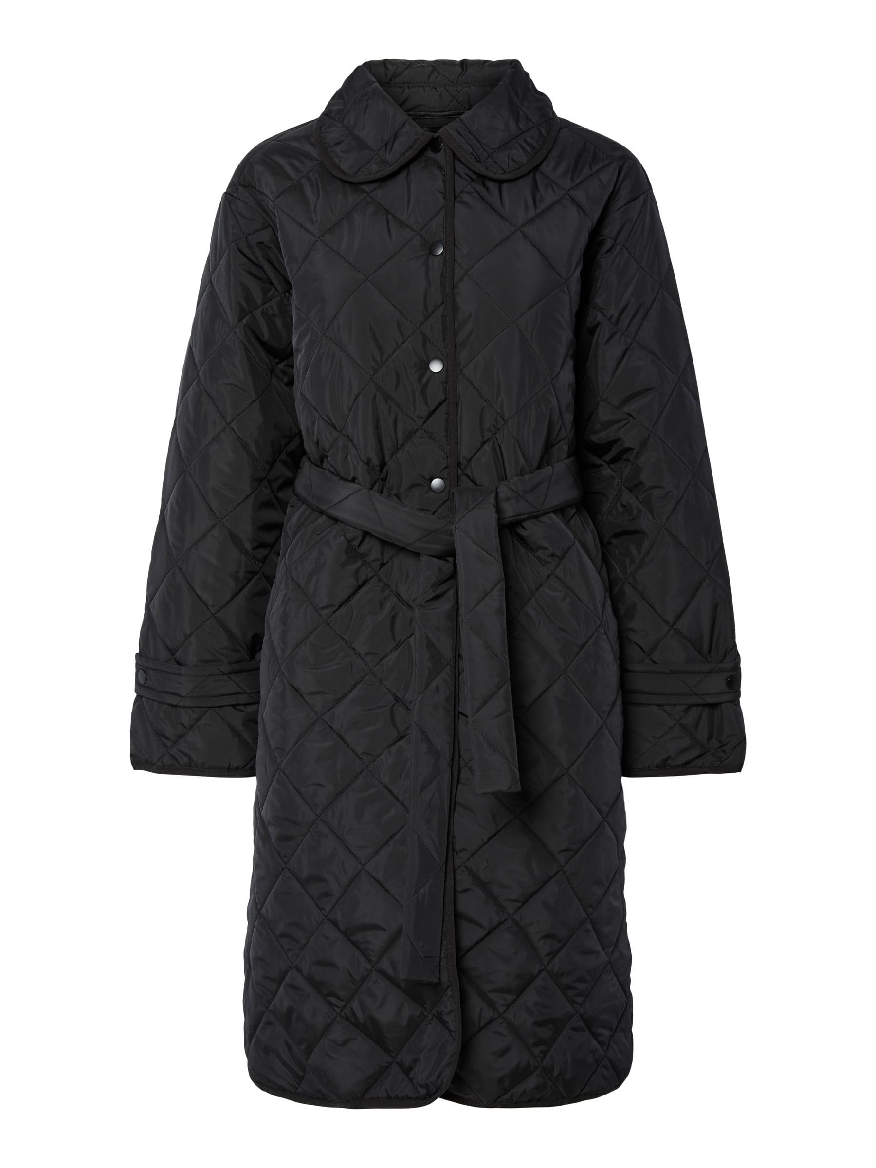 PIECES Long Quilted Jacket Pcemily Noos BC-Giacca Trapuntata Lunga Donna