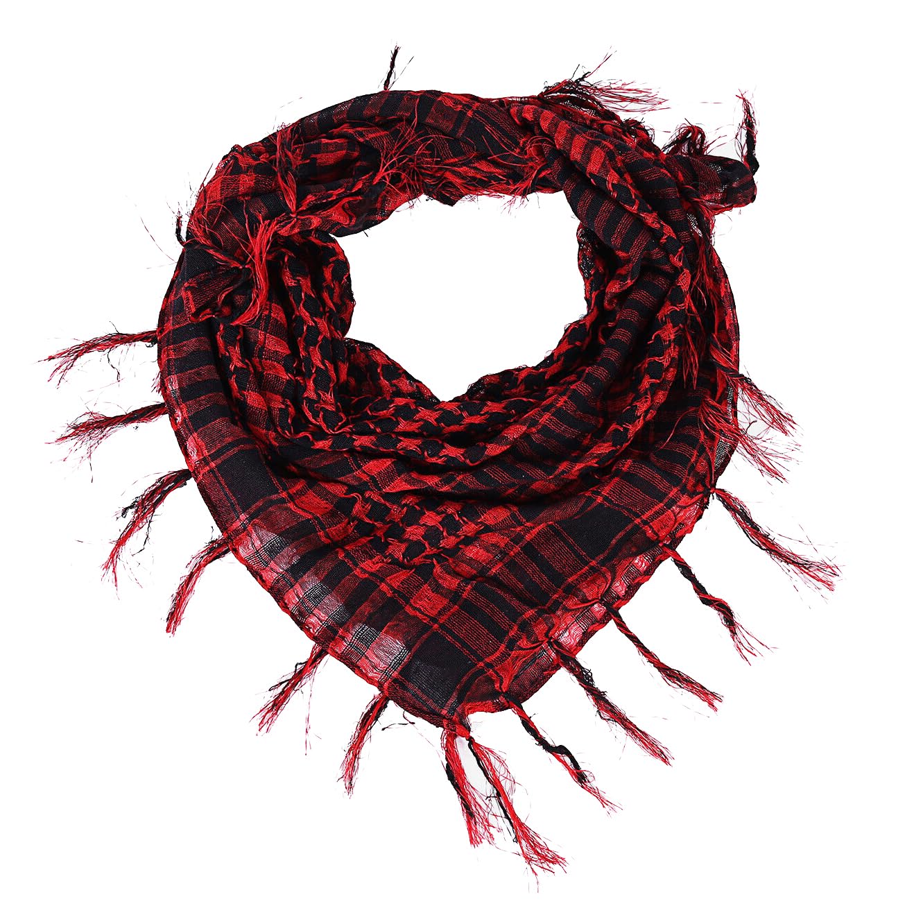 Mens Scarf Commando Scarf Army Scarf Shemagh Scarf for Men Military Scarf Combat Camouflage Scar Afgani Patka Indian Army NCC Scarf Cotton Unisex Multi Purpose RED-image-16