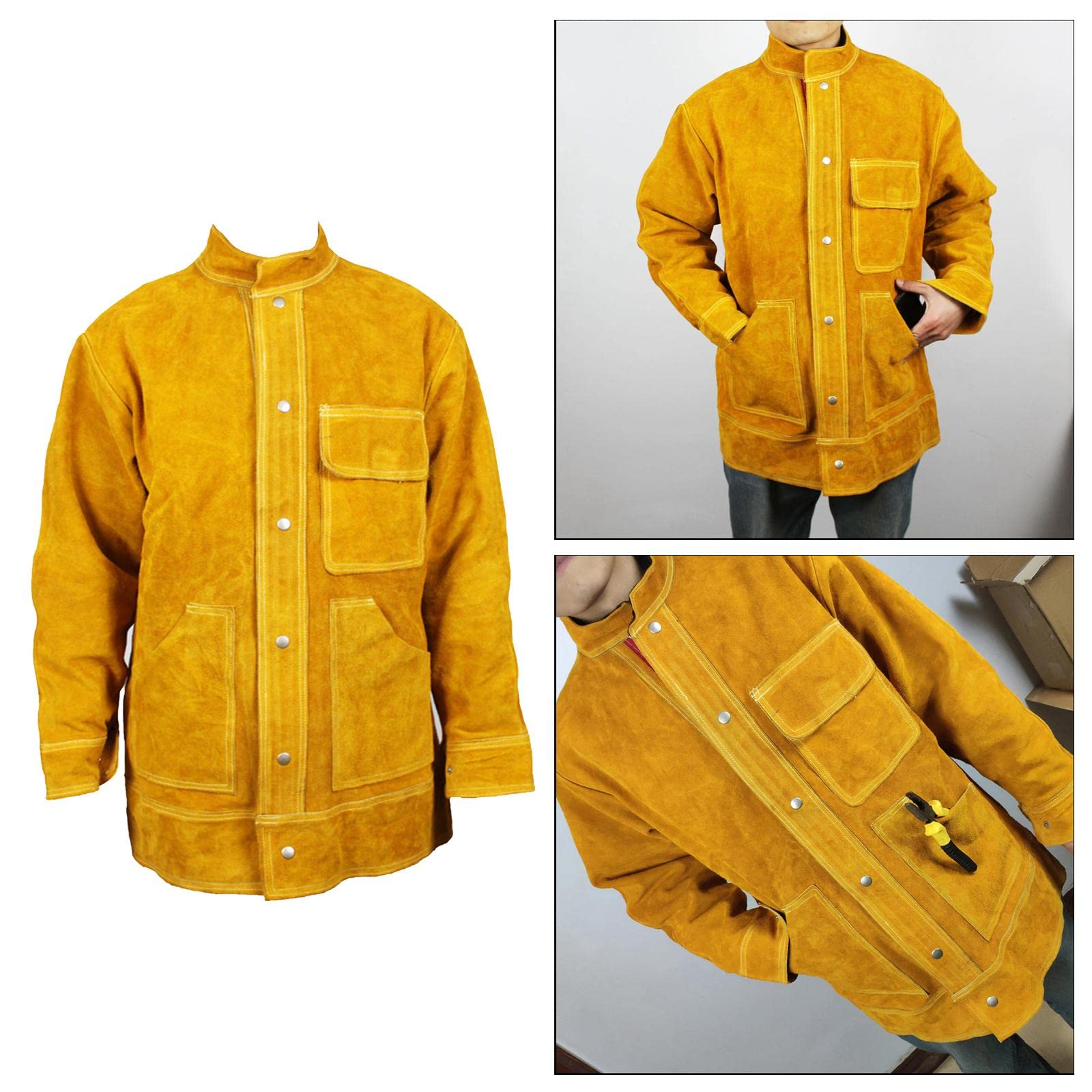 Chaqueta de Soldar de Cuero de, Delantal Protector, Traje de Herramientas