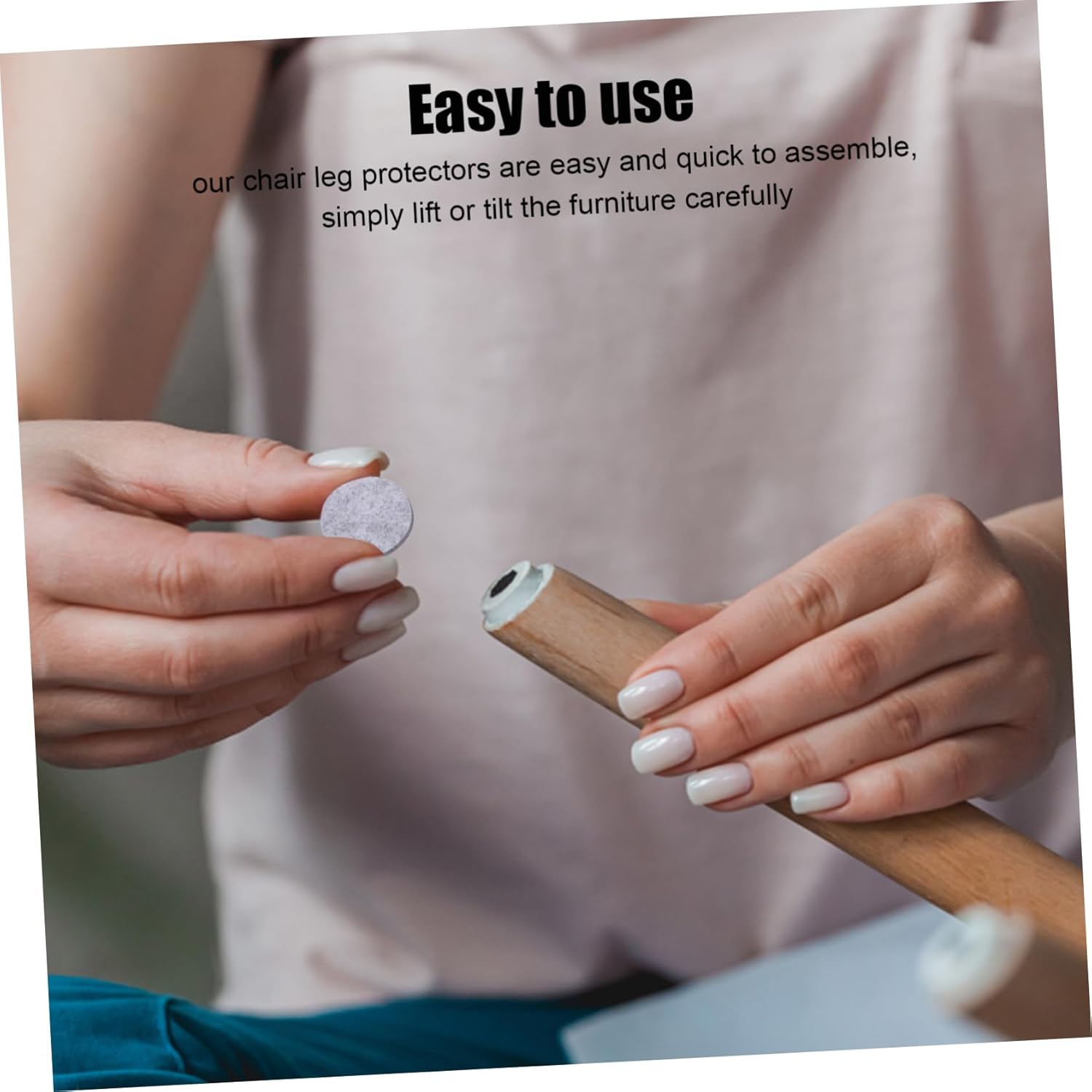 Gadpiparty 5sets 4 Rolls DIY Furniture Felt Pads with Self Adhesive Strips Skid Floor Protectors for Chair Legs for Noise Reduction and Surface Protection 4rolls*5