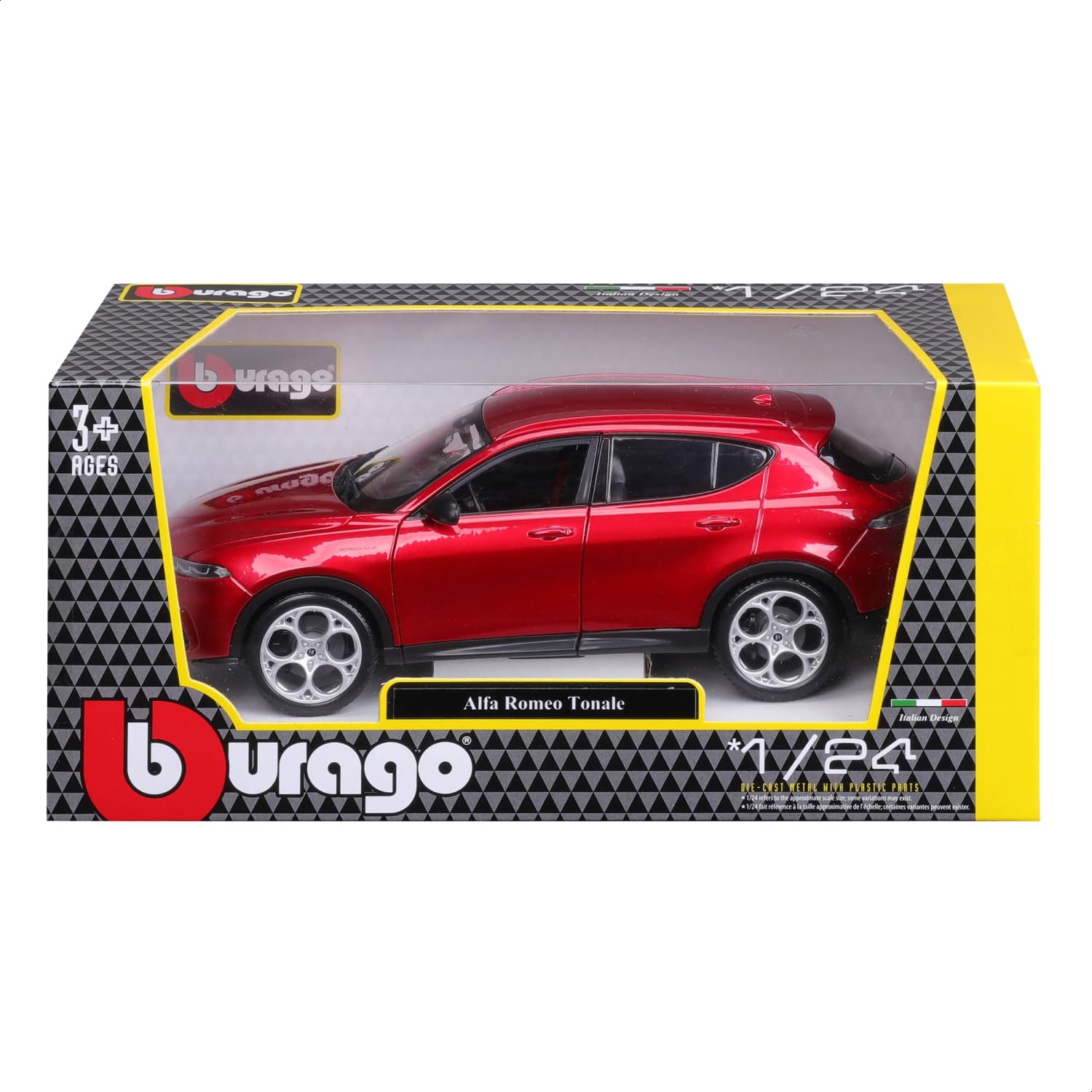 BBURAGO Alfa Romeo Tonale - Modellino Realistico Auto in Scala 1:24, Replica Diecast con Portiere e Cofano Apribili, Licenza Ufficiale Alfa Romeo, Età Consigliata 3+ Anni