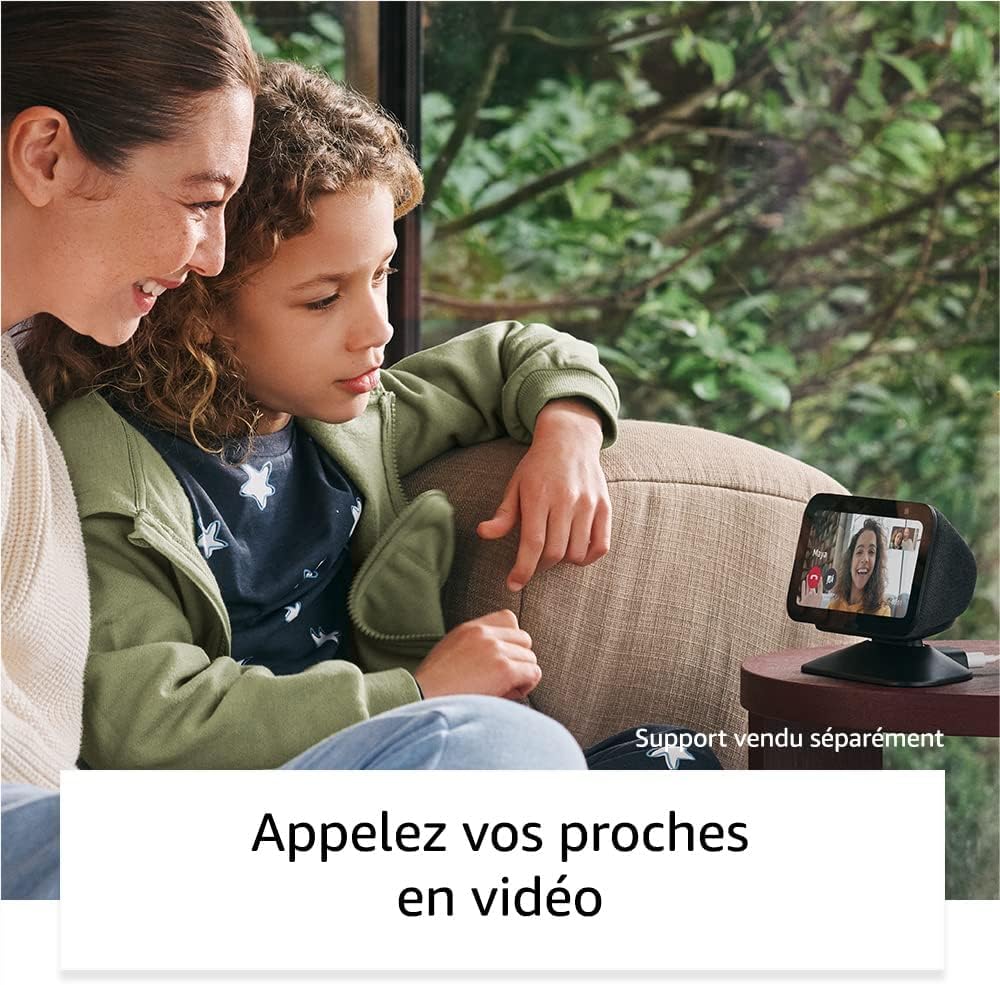 Echo Show 5 (Nouvelle génération) | Anthracite + OSRAM SMART+ Prise intelligente avec Matter, Fonctionne avec Alexa - Kit de démarrage Maison connectée