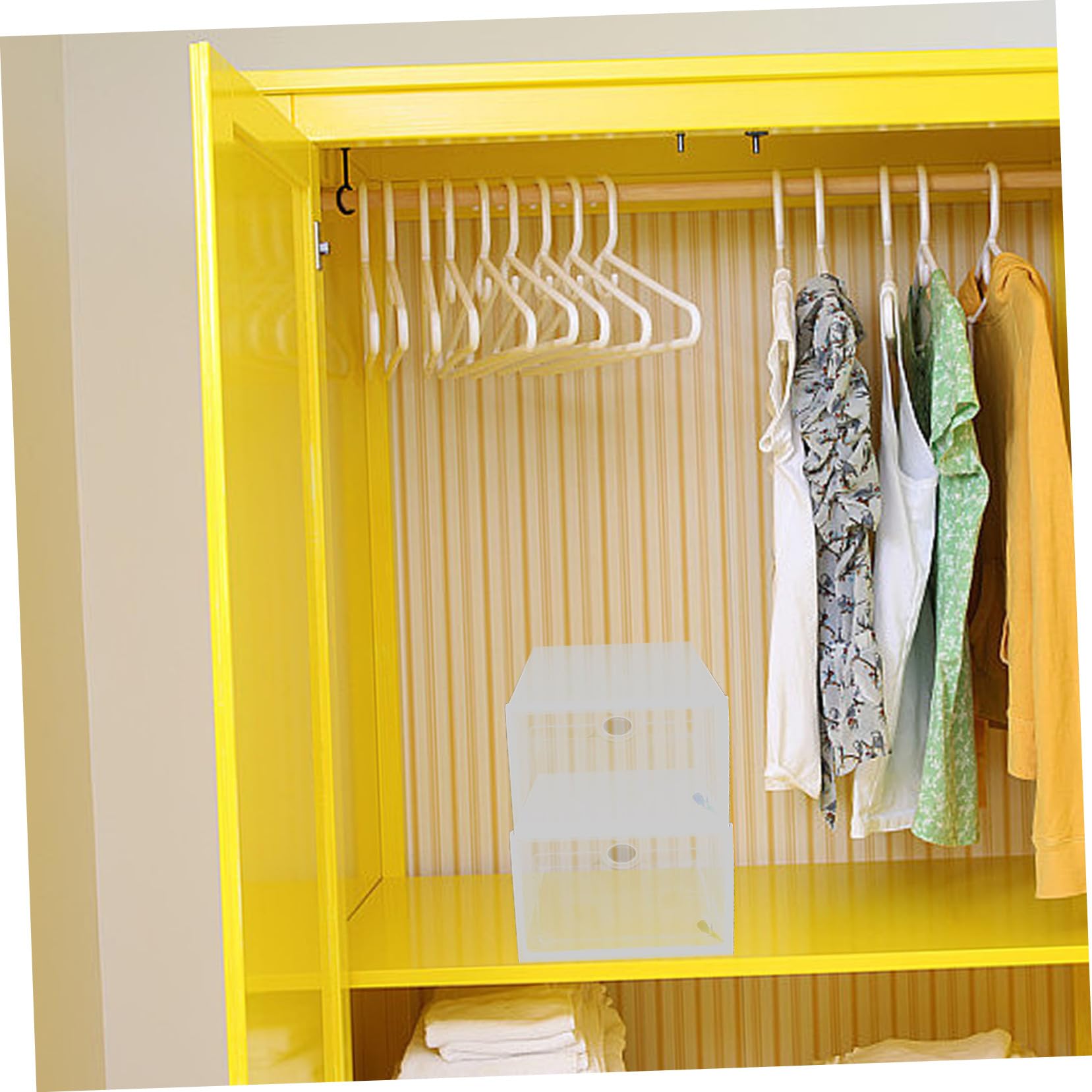 GALPADA Scatole Maniglia Ovale per Scarpe in Pp Impilabili Trasparenti 5 Pezzi 33x23x14 Cm Organizer per Armadio e Sotto Letto