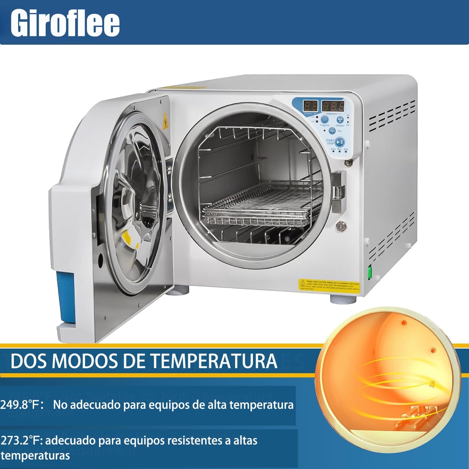 Clase N Esterilizador de vapor de pantalla LCD digital 16L / 18L / 23L Esterilizador de autoclave con secado (23L)