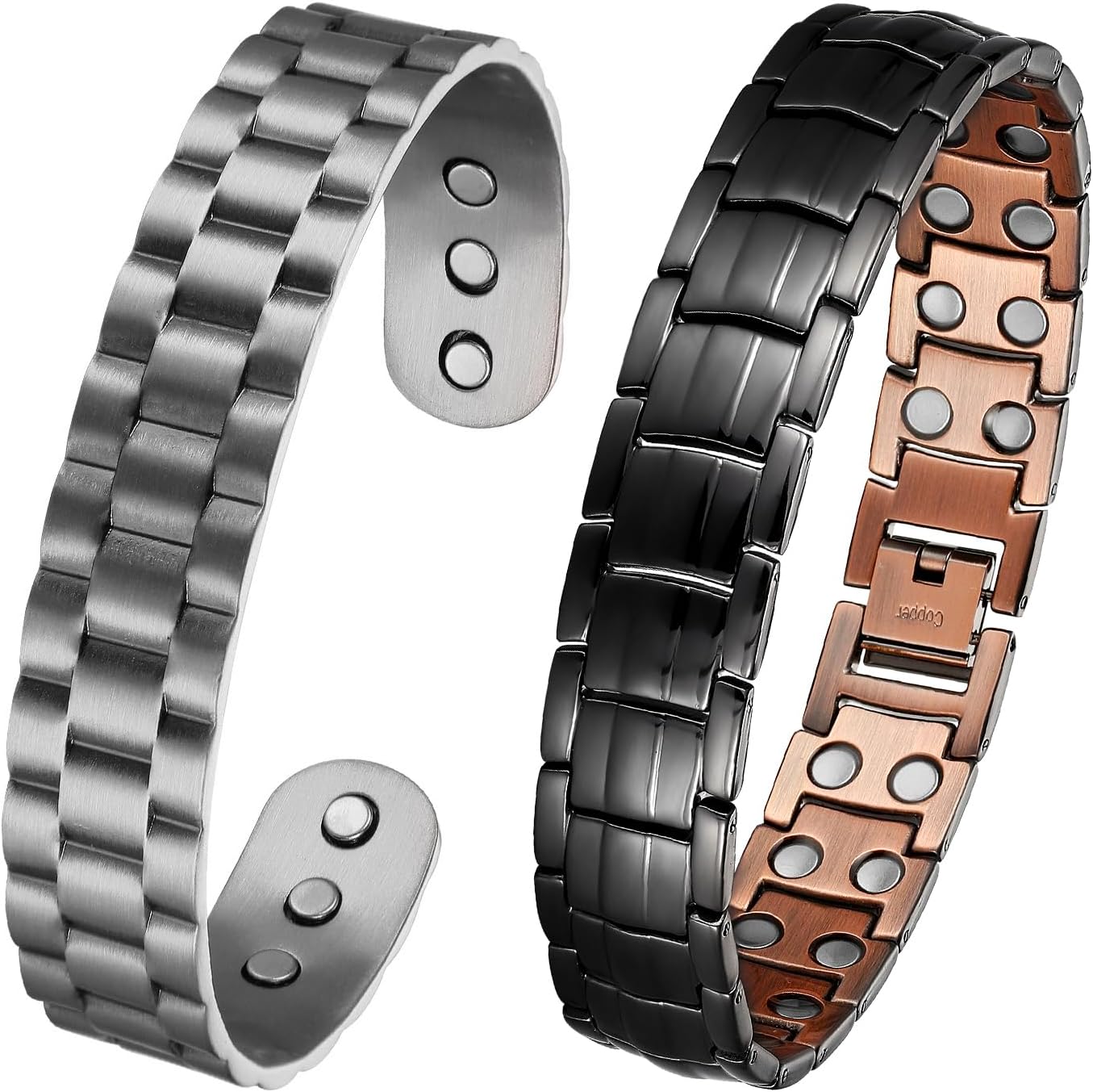 Men's Adjustable Copper Magnetic Bracelet – 3500 Gauss, Hypoallergenic, Gift Box Included