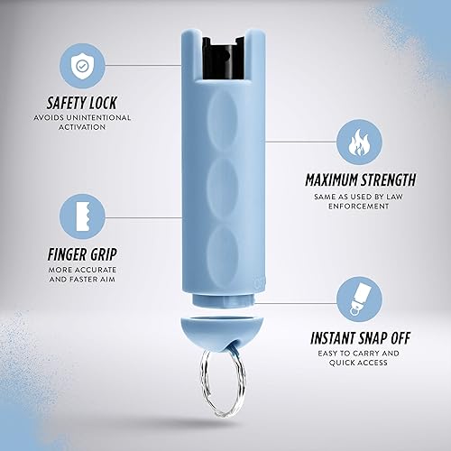 Miniatura 2 de SnapShot - Spray de pimienta de liberación instantánea, agarre de dedo para una sujeción segura, máxima fuerza policial, bloqueo de seguridad,