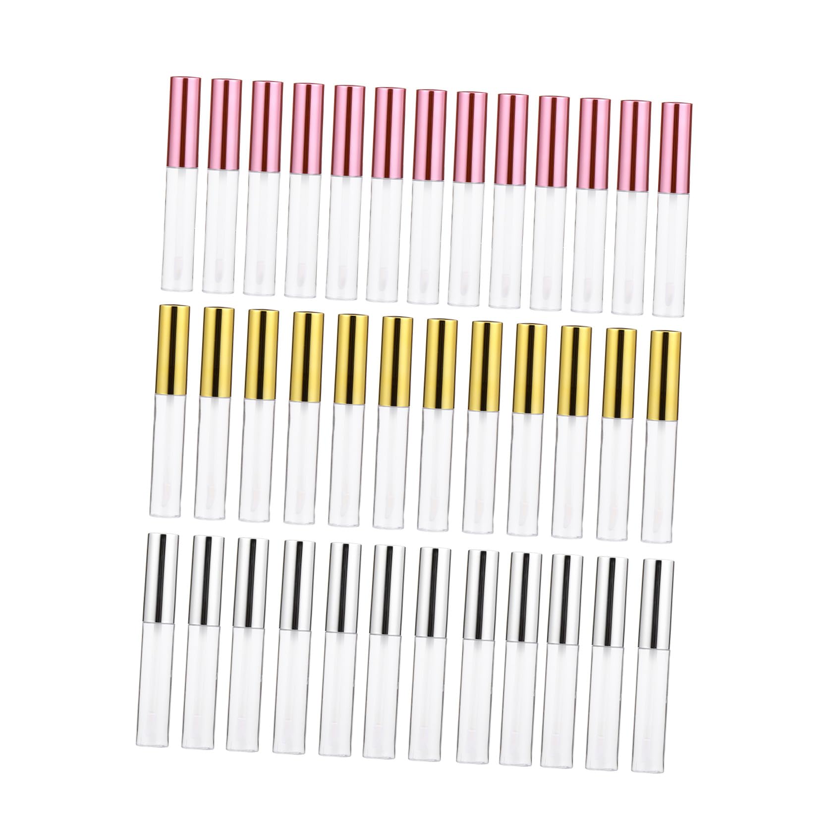 36 Tubos Labiales Rellenables de Plástico de 10ml para Brillo de Labios y Aceite Labial, Portátiles Ideales para Maquillaje Profesional y DIY