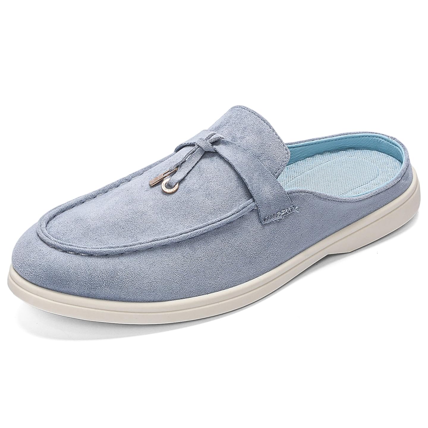 Mocassini Mules Senza Tallone Uomo Pelle Scamosciata Scarpe Slip On Leggere Casual per Uso Quotidiano